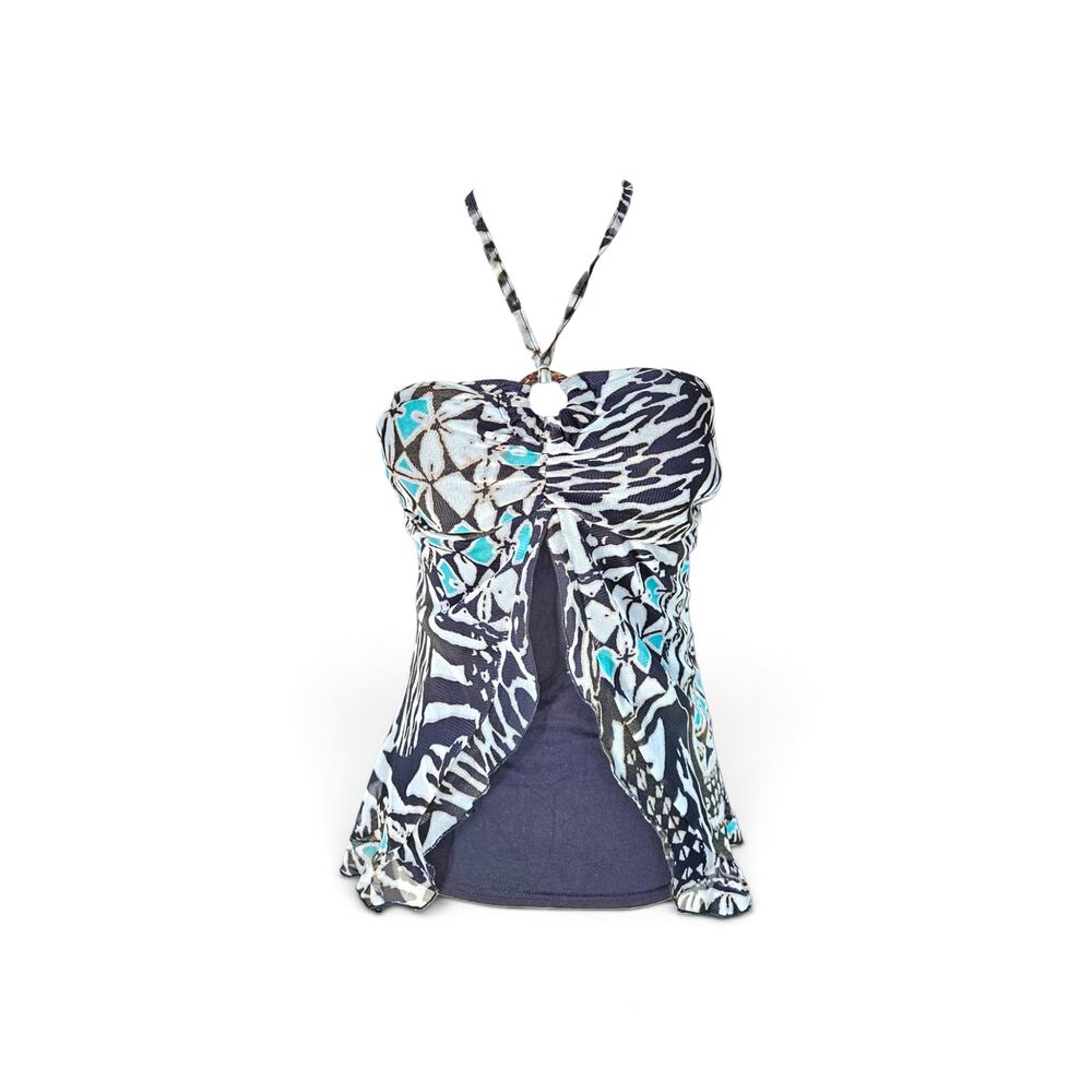 Y2k Euro Mesh Halter Top Boho Fairycore Top - Small